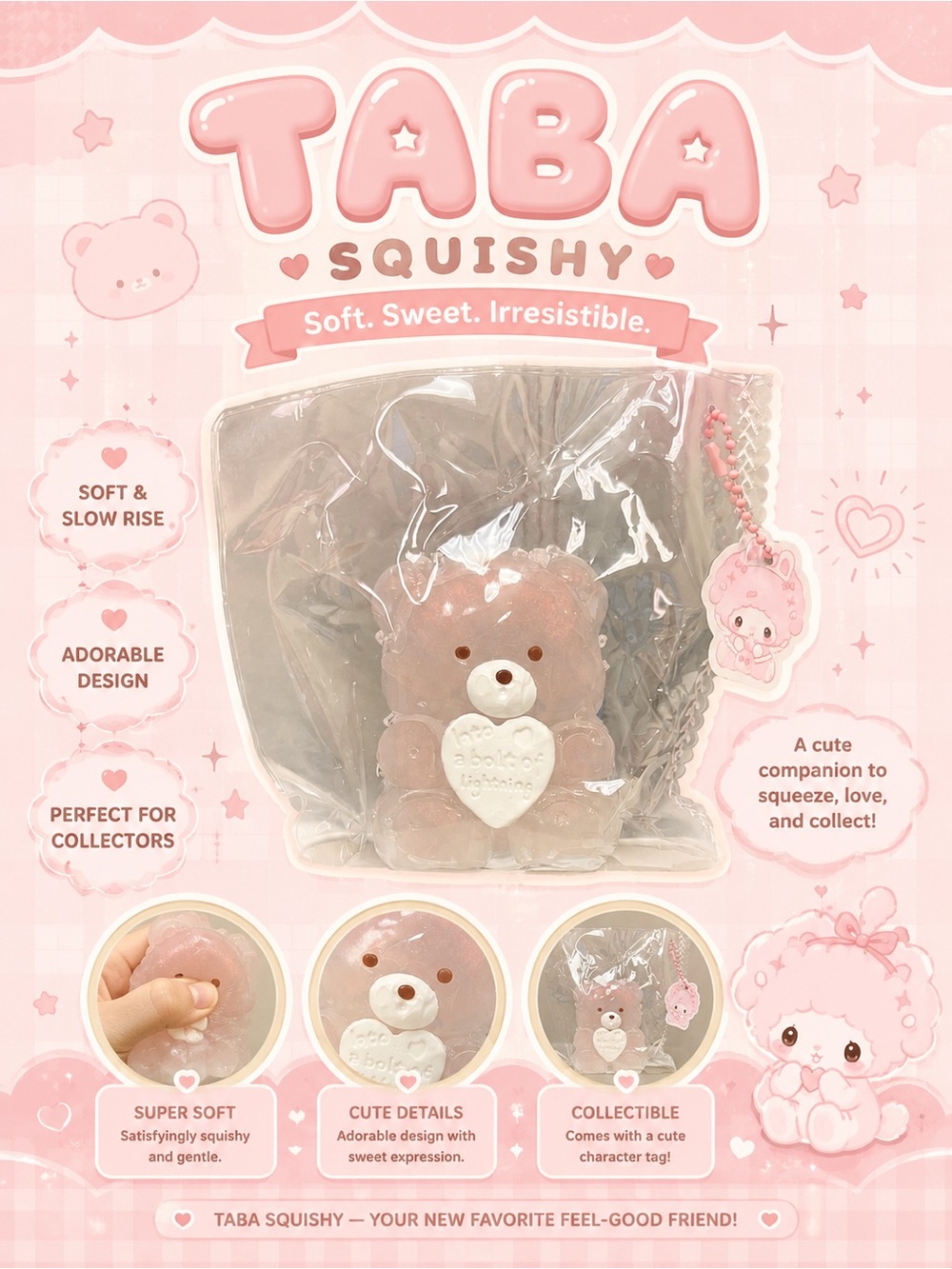 Viral New Taba Squishy Iridescent Bear